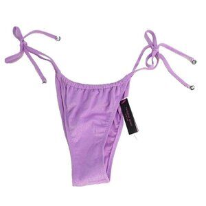 VICTORIA SECRET purple string bikini bottom women's size Small NEW